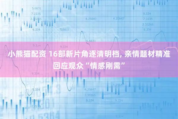 小熊猫配资 16部新片角逐清明档, 亲情题材精准回应观众“情感刚需”