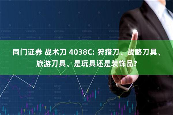 同门证券 战术刀 4038C: 狩猎刀、战略刀具、旅游刀具、是玩具还是装饰品?