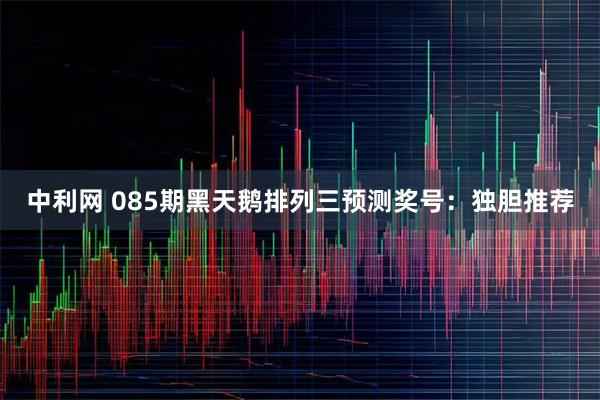 中利网 085期黑天鹅排列三预测奖号：独胆推荐
